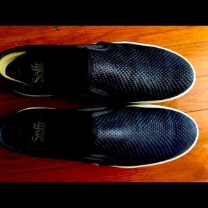 Black slip on sneakers